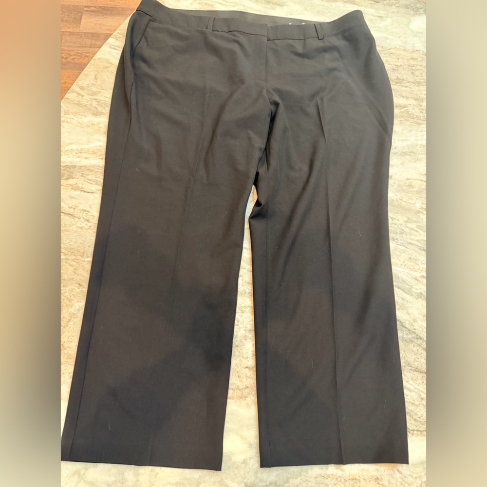 Lane Bryant Black Dress Pants 24S Plus Size Short Stretch Work Career